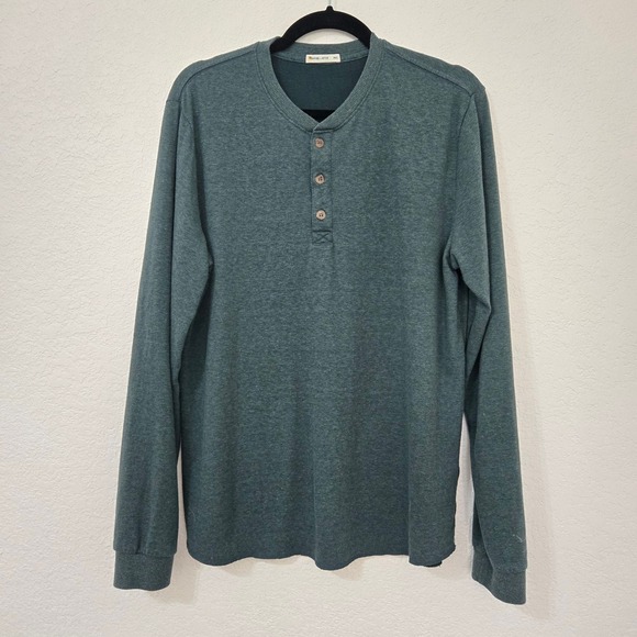 Marine Layer M/L Mens Henley Long Sleeve Casual Shirt Button Up Top Basic - Picture 1 of 6